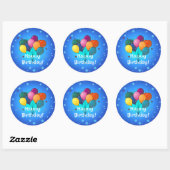 Happy Birthday Celebration Balloons Ronde Sticker (Vel)