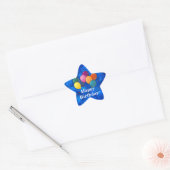 "Happy Birthday" Celebration Balloons Ster Sticker (Envelop)