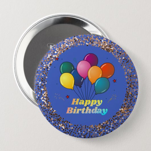 Happy Birthday Celebration Button (Voorkant /achterkant)