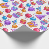 Happy Birthday Celebration Cadeaupapier (Hoek)