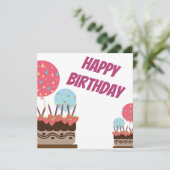 Happy Birthday Celebration Kaart (Staand voorkant)