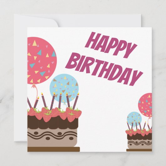 Happy Birthday Celebration Kaart (Voorkant)