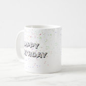 "Happy Birthday Celebration Mok" Koffiemok (Voorkant links)