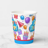 Happy Birthday Celebration  Papieren Bekers (Links)