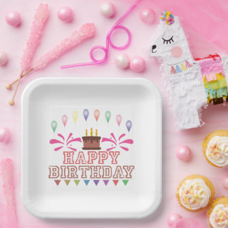 Happy Birthday Celebration Papieren Bordje