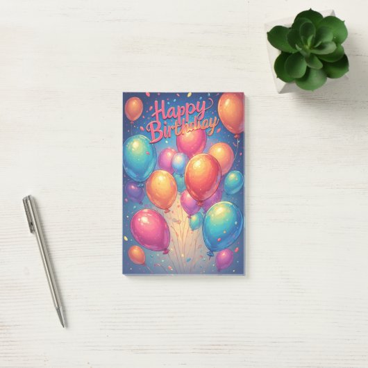 Happy Birthday Celebration Post-It Notes (Kantoor)