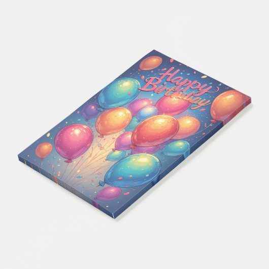 Happy Birthday Celebration Post-It Notes (Schuin)