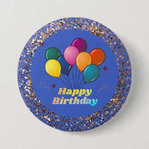 Happy Birthday Celebration Ronde Button 7,6 Cm