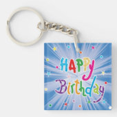 Happy Birthday Celebration Sleutelhanger (Voorkant)