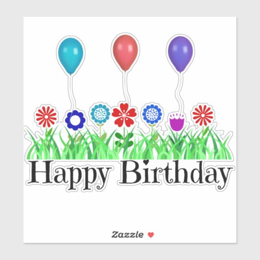 Happy Birthday Celebration Sticker (Vel)