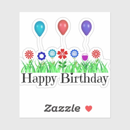 Happy Birthday Celebration Sticker (Vel)