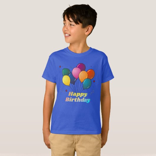 Happy Birthday Celebration T-Shirt (Voorkant volledig)