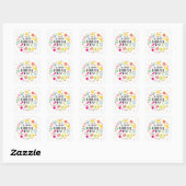 Happy Birthday Celebrations Square Sticker (Vel)