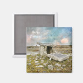 Happy Birthday Celtic Ruins Magneet (Voorkant / Achterkant)
