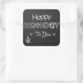Happy Birthday Chalkboard Sticker (Tas)