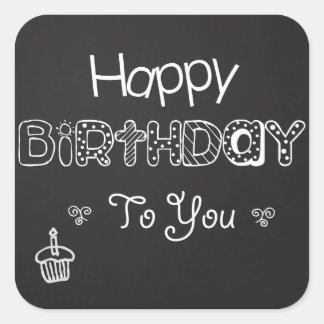 Happy Birthday Chalkboard Sticker