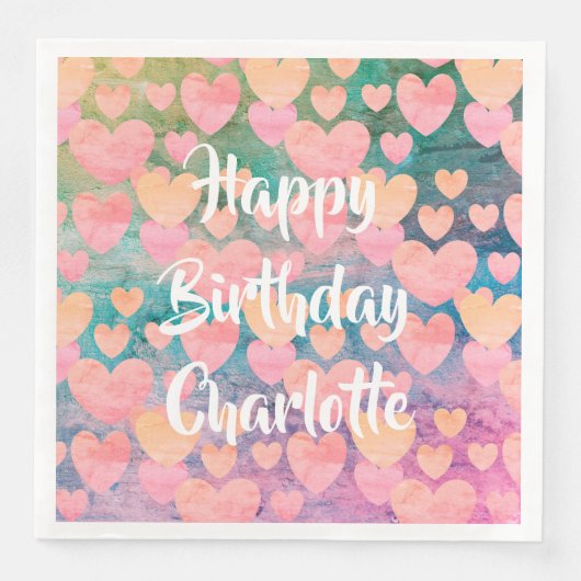 Happy Birthday #Charlotte party servetten van DAL (Voorkant)