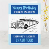 Happy Birthday Chauffeur of Driver Kaart (Gele Bloem)