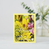Happy Birthday Cheerful Bouquet Painterly Briefkaart (Staand voorkant)