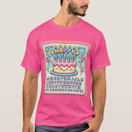 Happy Birthday Cheerful Cake Delight T-shirt