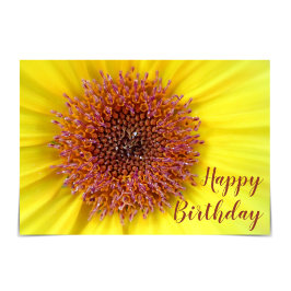 "Happy Birthday" Cheerful Sunflower Kaart