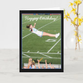 Happy Birthday Cheerleader wenskaart Kaart (Gele Bloem)