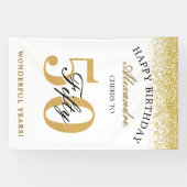 Happy Birthday Cheers To 50 Years Celebration Spandoek (Horizontaal)