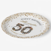  Happy Birthday Cheers To 50 Years Photo Collage Papieren Bordje (Gekanteld)