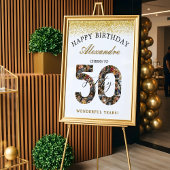 Happy Birthday Cheers To 50 Years Photo Collage Poster