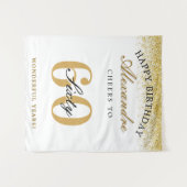 Happy Birthday Cheers To 60 Years Celebration Wandkleed (Voorkant (horizontaal))