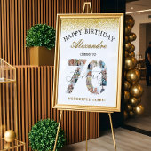 Happy Birthday Cheers To 70 Years Photo Collage Poster