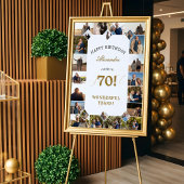 Happy Birthday Cheers To 70 Years Photo Collage Poster