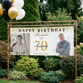 Happy Birthday Cheers To 70 Years Photo Then & Now Spandoek