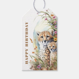 Happy Birthday Cheetah Baby en mama Cadeaulabel