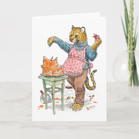 Happy Birthday Cheetah Kaart (Voorkant)