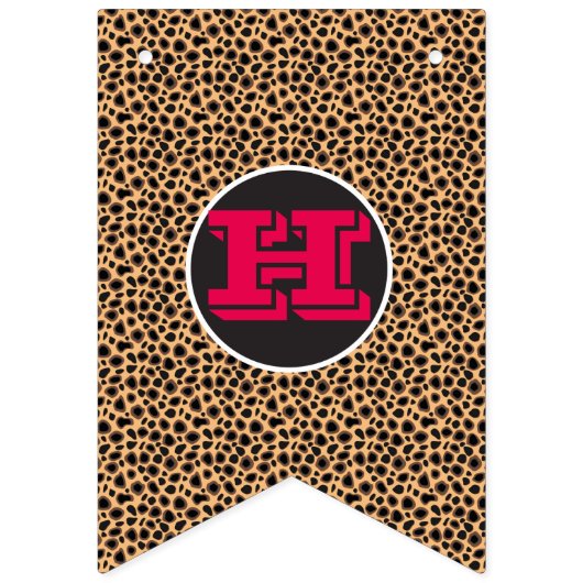 Happy Birthday Cheetah Print Bunting Vlaggetjes (Tweede vlag)