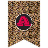 Happy Birthday Cheetah Print Bunting Vlaggetjes (Derde vlag)