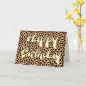 Happy Birthday - Cheetah Skin Kaart (Gele Bloem)