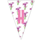 Happy Birthday Chic Paarse Iriska Dots Vlaggetjes (Tweede vlag)