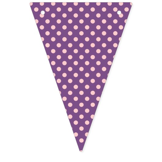 Happy Birthday Chic Paarse Iriska Dots Vlaggetjes (Eerste vlag)