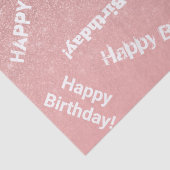 Happy Birthday Chic Roos Gold Glitter Pink Tissuepapier (Detail)