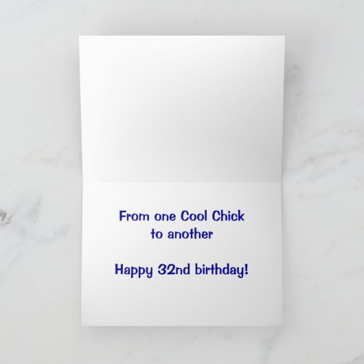 Happy Birthday Chick Kaart (Binnen)