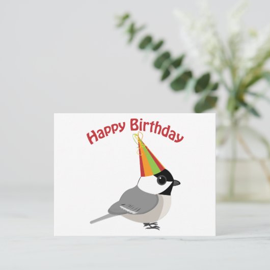 Happy Birthday Chickadee Briefkaart (Staand voorkant)