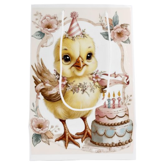 Happy Birthday Chickadee cadeautas (Achterkant)
