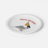 Happy Birthday Chickadee Papieren Bordje (Gekanteld)