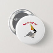Happy Birthday Chickadee Ronde Button 5,7 Cm (Voorkant /achterkant)