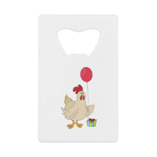 Happy Birthday Chicken Creditkaart Flessenopener