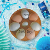 Happy Birthday Chicken Eggs Papieren Bordje (Feest)