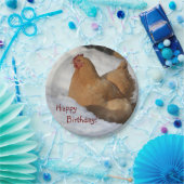 Happy Birthday Chicken in Snow Paper Bord (Feest)