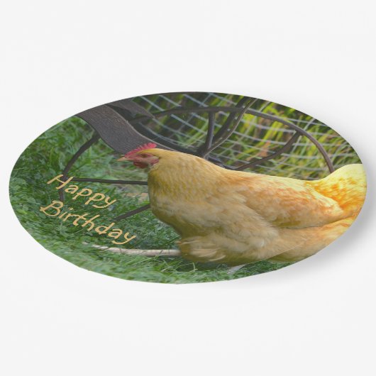Happy Birthday Chicken Paper Bord (Gekanteld)